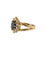 Bague 54 Bague cocktail italienne certifiée IGI, en or jaune 18 carats, saphir et diamants 58 Facettes A2127