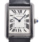 Montre Cartier - Montre Must de Cartier Tank à quartz en acier inoxydable et cuir 58 Facettes rnyyv2qzg4