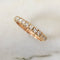 Bague 53 Bague demi-alliance américaine en or jaune et rose 18k, diamants 58 Facettes 309