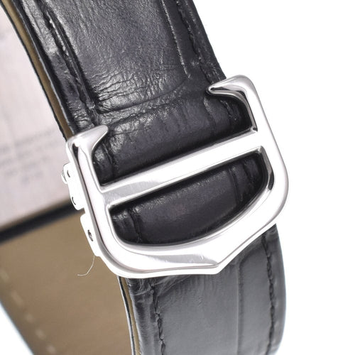 Montre Cartier Tank Solo - Montre à quartz en acier inoxydable et cuir 58 Facettes sz5tng50y8