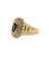 Bague 55 Bague cocktail en or jaune 18 carats, saphirs et diamants 58 Facettes A2126