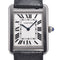 Montre Cartier - Montre Must de Cartier Tank à quartz, acier inoxydable et cuir 58 Facettes o7yozgp7s4