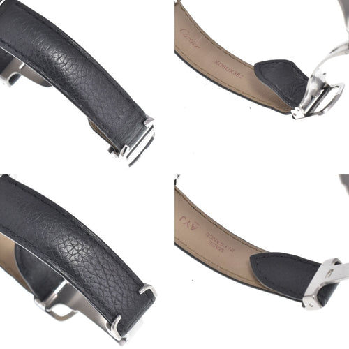 Montre Cartier - Montre Must de Cartier Tank à quartz, acier inoxydable et cuir 58 Facettes o7yozgp7s4