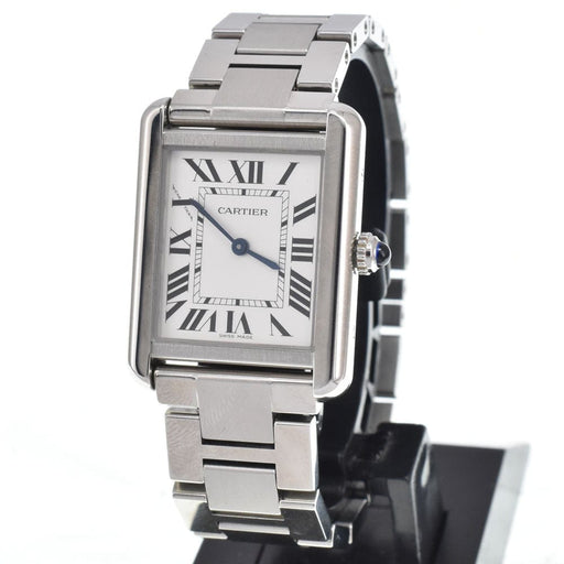 Montre Cartier - Montre Tank Solo à quartz en acier inoxydable et cuir 58 Facettes xz8bgvgbu1