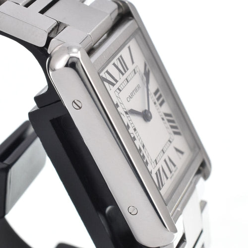 Montre Cartier - Montre Tank Solo à quartz en acier inoxydable et cuir 58 Facettes xz8bgvgbu1