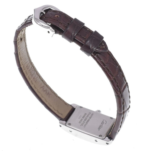 Montre Cartier - Montre Tank Mini à quartz en acier et cuir 58 Facettes oyhn21jl05