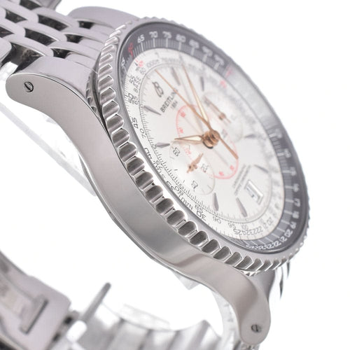 Montre Breitling - Montre Navitimer Montbrillant chronographe automatique en acier inoxydable et cuir 58 Facettes i25loxio88