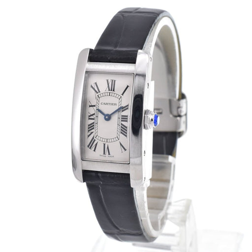 Montre Cartier Tank Américaine - Montre à quartz en acier inoxydable et alligator 58 Facettes whgjyljuvr
