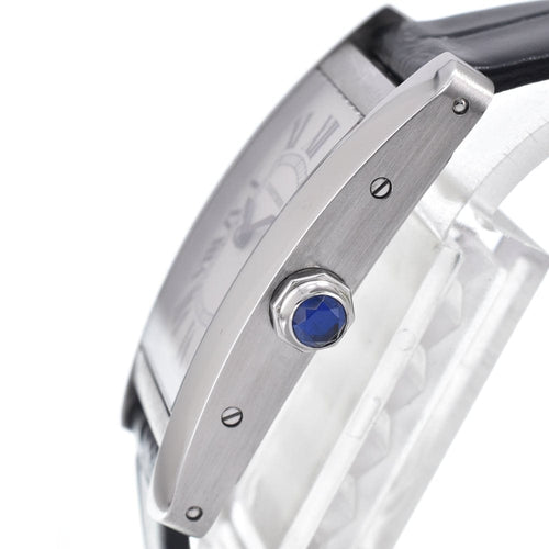 Montre Cartier Tank Américaine - Montre à quartz en acier inoxydable et alligator 58 Facettes whgjyljuvr