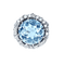 Bague 53 Bague en or blanc 18 carats, aigue-marine et diamants 58 Facettes AB754