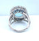 Bague 53 Bague en or blanc 18 carats, aigue-marine et diamants 58 Facettes AB754