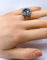 Bague 53 Bague en or blanc 18 carats, aigue-marine et diamants 58 Facettes AB754