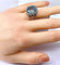 Bague 53 Bague en or blanc 18 carats, aigue-marine et diamants 58 Facettes AB754