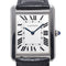 Montre Cartier - Montre Tank Solo à quartz en acier inoxydable et cuir 58 Facettes e4z8w0kkh0