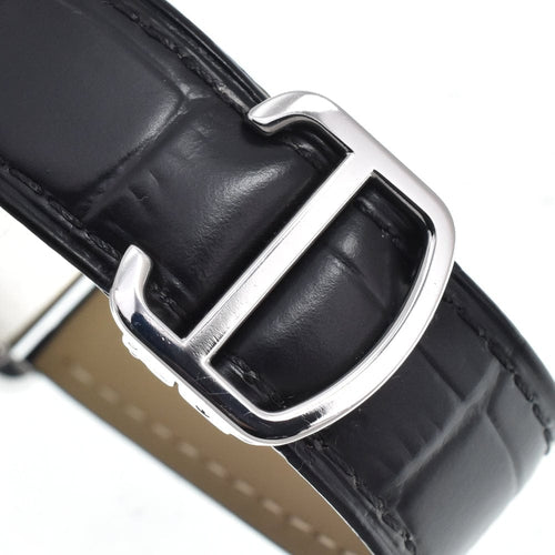 Montre Cartier - Montre Tank Solo à quartz en acier inoxydable et cuir 58 Facettes e4z8w0kkh0