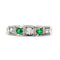 Bague 54 Bague Art déco en or jaune et blanc 14k, diamants et émeraudes 58 Facettes D5D86F8550D1421C80BB3903C8563CE7