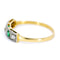 Bague 54 Bague Art déco en or jaune et blanc 14k, diamants et émeraudes 58 Facettes D5D86F8550D1421C80BB3903C8563CE7