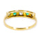 Bague 54 Bague Art déco en or jaune et blanc 14k, diamants et émeraudes 58 Facettes D5D86F8550D1421C80BB3903C8563CE7