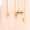 Bague 54 Bague Art déco en or jaune et blanc 14k, diamants et émeraudes 58 Facettes D5D86F8550D1421C80BB3903C8563CE7