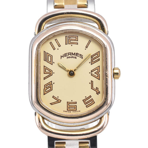 Montre Hermès - Montre Rallye à quartz en acier inoxydable et métal plaqué 58 Facettes um216axdr2