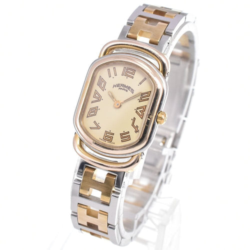 Montre Hermès - Montre Rallye à quartz en acier inoxydable et métal plaqué 58 Facettes um216axdr2