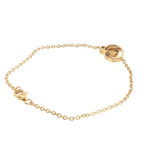 Bracelet Cartier - Bracelet LOVE en or jaune 18 carats, deux anneaux entrelacés 58 Facettes UN-1762