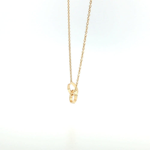 Collier Cartier - Collier LOVE en or jaune 18 carats à deux anneaux entrelacés 58 Facettes UN-1763