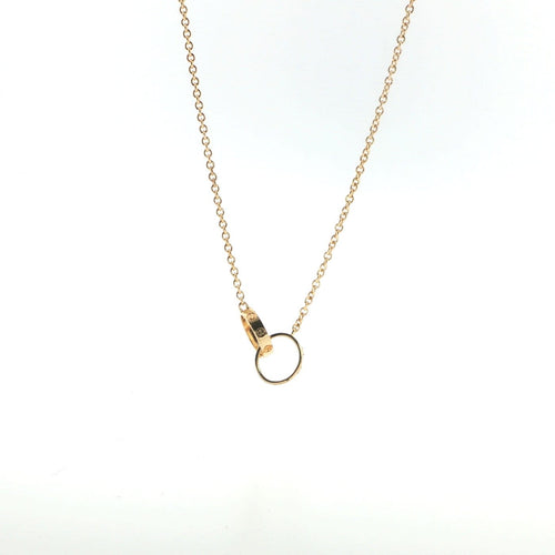Collier Cartier - Collier LOVE en or jaune 18 carats à deux anneaux entrelacés 58 Facettes UN-1763