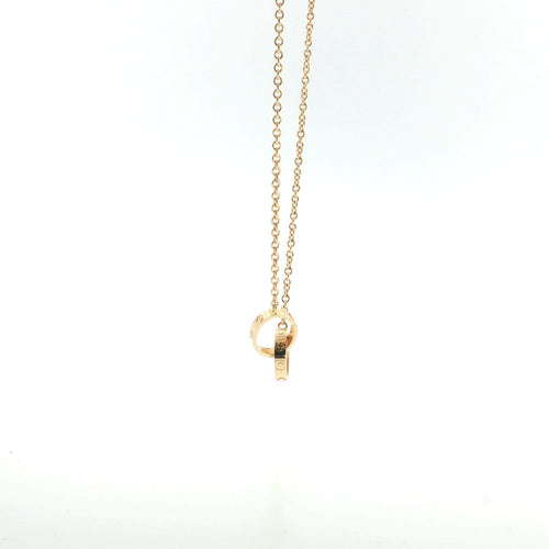 Collier Cartier - Collier LOVE en or jaune 18 carats à deux anneaux entrelacés 58 Facettes UN-1763