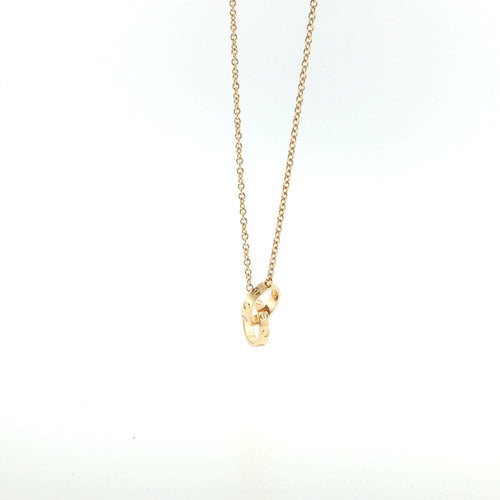 Collier Cartier - Collier LOVE en or jaune 18 carats à deux anneaux entrelacés 58 Facettes UN-1763
