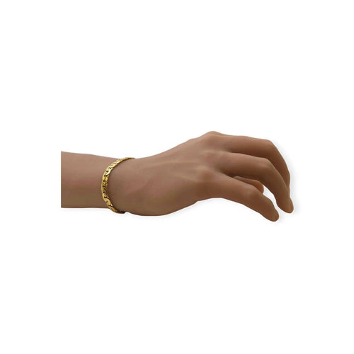 Bracelet Bracelet en or jaune 750 à maille haricot 58 Facettes 330104563