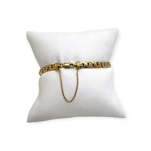 Bracelet Bracelet en or jaune 750 à maille haricot 58 Facettes 330104563