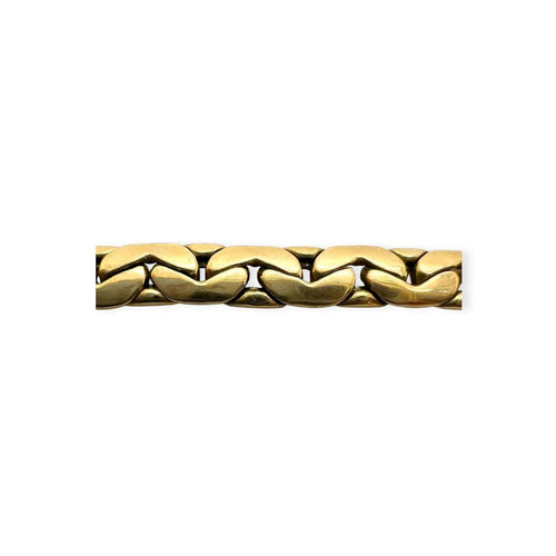 Bracelet Bracelet en or jaune 750 à maille haricot 58 Facettes 330104563