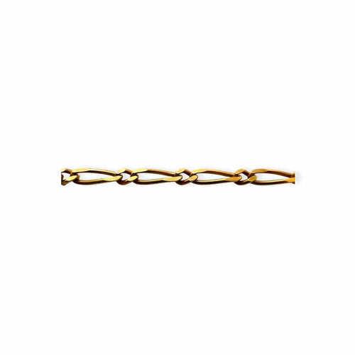 Collier Chaîne maille Figaro en or jaune 750, 52 cm 58 Facettes 330104695