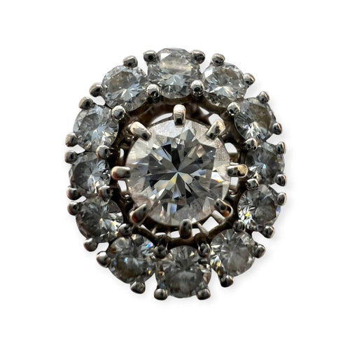 Bague 57 Bague marguerite en or blanc 750/1000 avec diamants 58 Facettes 330102687