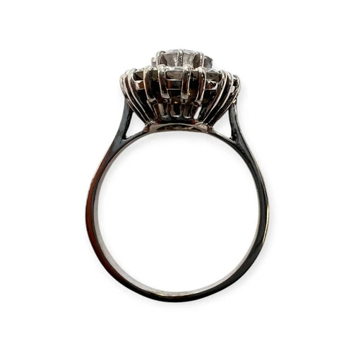 Bague 57 Bague marguerite en or blanc 750/1000 avec diamants 58 Facettes 330102687