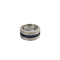Bague 50 Bague jonc en or blanc 18 carats, saphirs baguette et diamants 58 Facettes