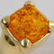 Bague 57 Bague en or jaune 18 carats avec ambre couleur miel 58 Facettes