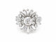 Bague 51 Bague Marguerite Soleil vintage en or blanc 18 carats, diamants 1,70 ct 58 Facettes 32087