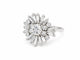 Bague 51 Bague Marguerite Soleil vintage en or blanc 18 carats, diamants 1,70 ct 58 Facettes 32087