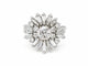 Bague 51 Bague Marguerite Soleil vintage en or blanc 18 carats, diamants 1,70 ct 58 Facettes 32087