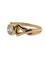 Bague 56 Bague de fiançailles italienne - Solitaire en diamant, or jaune 18 carats, certifiée HRD 58 Facettes A2125