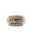 Bague 57 Bague cocktail allemande en or jaune 14 carats et diamants, certifiée HRD 58 Facettes A2124