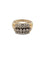 Bague 57 Bague cocktail allemande en or jaune 14 carats et diamants, certifiée HRD 58 Facettes A2124