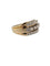 Bague 57 Bague cocktail allemande en or jaune 14 carats et diamants, certifiée HRD 58 Facettes A2124
