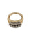 Bague 57 Bague cocktail allemande en or jaune 14 carats et diamants, certifiée HRD 58 Facettes A2124