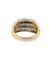 Bague 57 Bague cocktail allemande en or jaune 14 carats et diamants, certifiée HRD 58 Facettes A2124