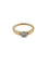 Bague 54 Bague de fiançailles - Or jaune et blanc 18 carats, diamant taille brillant 58 Facettes A2123