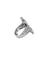 Bague 54 Bague cocktail italienne en or blanc 18 carats sertie de diamants, certifiée HRD 58 Facettes A2121