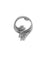 Bague 54 Bague cocktail italienne en or blanc 18 carats sertie de diamants, certifiée HRD 58 Facettes A2121
